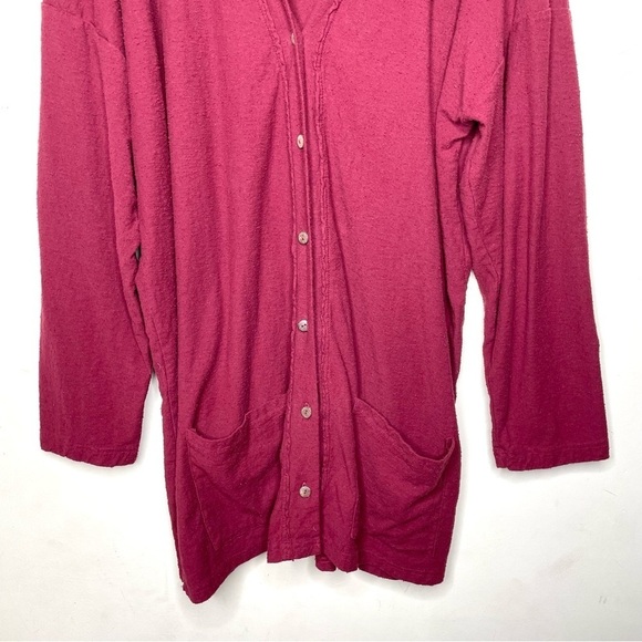 Free People Beach Cotton Button Down Cardigan Large - Picture 4 of 10